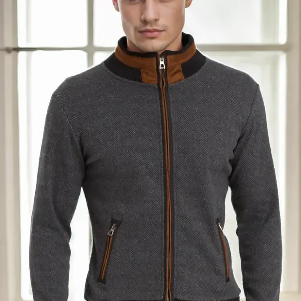 1021 DEWBERRY MEN'S SWEATSHIRT-DARK DIAGONAL ANTHRACITE