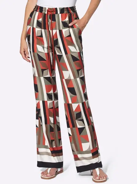 heine Nohavice  farby bahna / oranžovo červená / čierna / biela