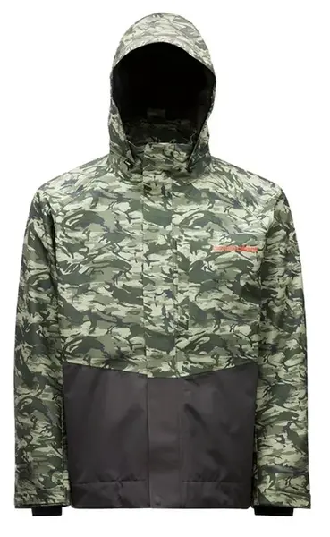 Grundéns bunda downrigger gore-tex jacket refraction camo green/anchor - xl