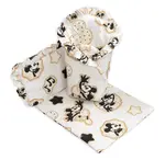 Baby Nellys Sada pro panenku 3D - zavinovačka, peřinka a polštářek, Myška retro