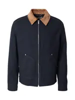 DRYKORN Prechodná bunda 'RIKALO_2'  tmavomodrá / karamelová