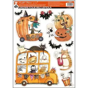 Anděl Okenná fólia Halloween s glitrom 29 x 41 cm č. 2