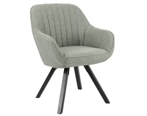 Jídelní židle Chrissy, světle zelená tkanina