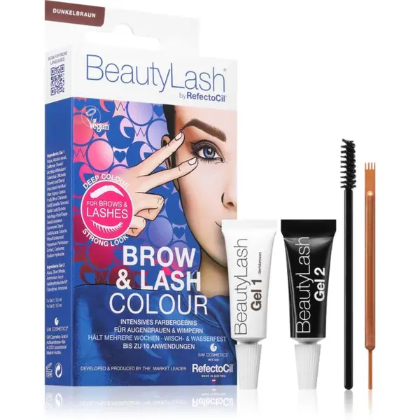 RefectoCil BeautyLash Brow & Lash Colour farba na obočie na mihalnice a obočie odtieň Dark Brown 1 ks