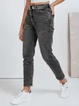Jeansy damskie mom fit czarne Dstreet