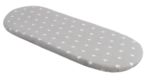 Medi Partners Fitted sheet for a stroller - cotton - White stars on gray