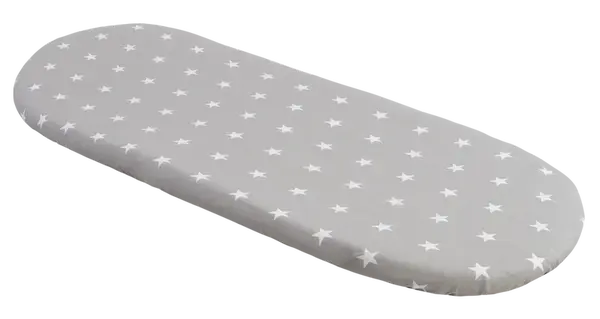 Medi Partners Fitted sheet for a stroller - cotton - White stars on gray