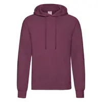 Burgundy men's sweatshirt Hooded Sweat Fruit of the Loom