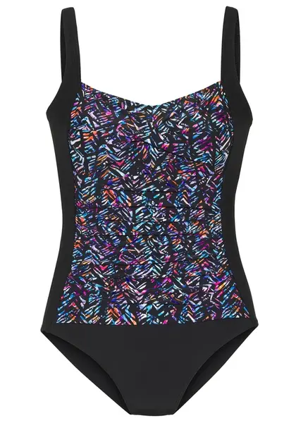 VIVANCE Jednodielne plavky  modrá / ružová / čierna