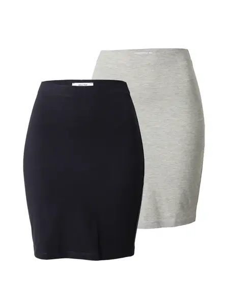 ABOUT YOU Sukňa '2er pack Lilou'  sivá / čierna