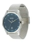 BOSS Analógové hodinky  námornícka modrá / strieborná