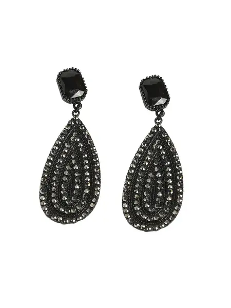 SOHI Náušnice 'Jainub'  čierna / strieborná