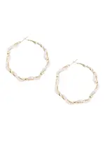 SOHI Náušnice 'Medha'  zlatá / biela