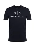 ARMANI EXCHANGE Tričko '8NZTCJ'  námornícka modrá / biela