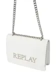 REPLAY Taška cez rameno  strieborná / biela