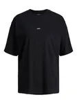JJXX Oversize tričko 'Andrea'  čierna / biela