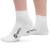 Bambusové střední ponožky inSPORTline Silvatic Mid AG+ antibakteriální - 3 páry bílá 35-38