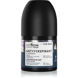 so!flow Men Antiperspirant antiperspirant roll-on pro muže Aloe scent of Grapefruit and Sandalwood 50 ml