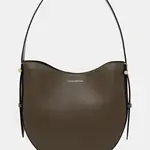 Kožená kabelka Victoria Beckham hnědá barva, B125AAC006190A