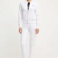 Sportovní tepláková souprava EA7 Emporio Armani bílá barva, TJFQZ.8NTV60