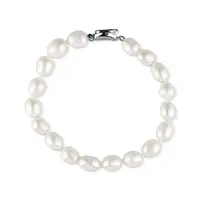 JwL Luxury Pearls Něžný náramek z pravých rýžových perel JL0865