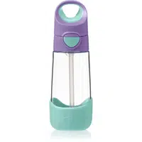 B.Box Bottle with Straw láhev s brčkem Lilac Pop 450 ml