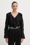 Halenka Liu Jo dámská, černá barva, hladká, UF5238.T2578