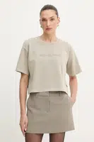 Tričko MICHAEL Michael Kors dámské, béžová barva, MT551T6JQT