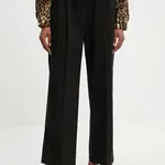 Bavlněné kalhoty Answear.LAB dámské, černá barva, high waist