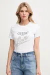 Bavlněné tričko Guess bílá barva, W5GI05 I3Z14