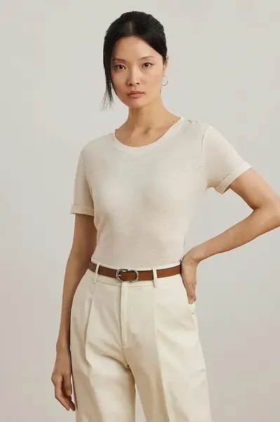 Plátěné tričko Lauren Ralph Lauren