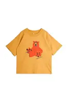 Dětské bavlněné tričko Mini Rodini Camp Rodini hnědá barva, s potiskem, 2562010013