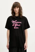 Bavlněné tričko HUGO dámské, černá barva, 50539107