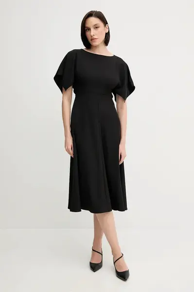 Šaty Sandro Ferrone černá barva, midi, S23XBEBRANCALEONE