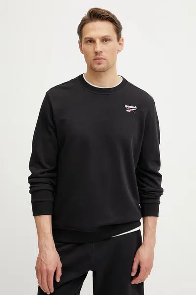 Mikina Reebok Classic pánská, černá barva, s aplikací, 100221788