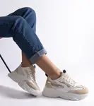 Gemre Beige-gold women's sneakers Milenka