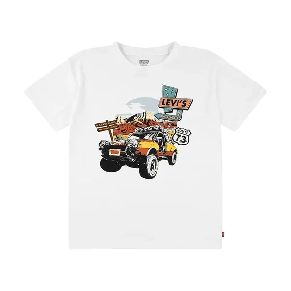 Dětské tričko Levi's DAY TRIP TEE bílá barva, s potiskem, 9EM787