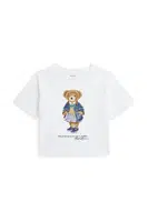 Dětské bavlněné tričko Polo Ralph Lauren bílá barva, 312965155001