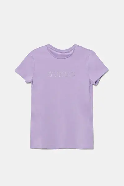 Dětské tričko Guess fialová barva, J4RI49 J1314