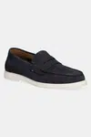 Nubukové mokasíny Tommy Hilfiger TOMMY HILFIGER NUBUCK P LOAFER tmavomodrá barva, FM0FM05350