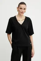 Bavlněné tričko Marciano by Guess CHRISSY dámské, černá barva, 5GGI03 6298A