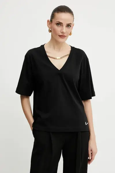 Bavlněné tričko Marciano by Guess CHRISSY dámské, černá barva, 5GGI03 6298A