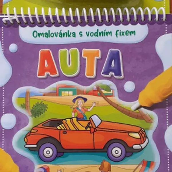 Auta - Omalovánka s vodním fixem - Wierzchowska Barbara
