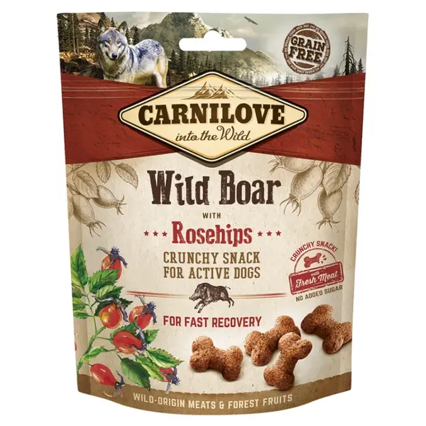 CARNILOVE Dog crunchy snack wild boar&rosehips 200 g