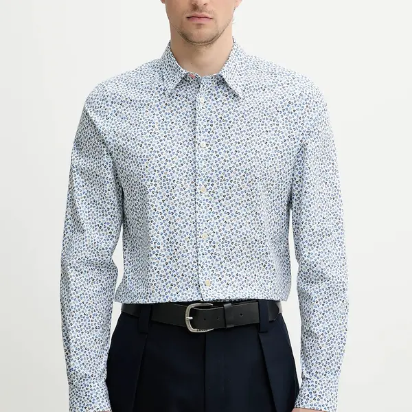 Košile PS Paul Smith pánská, bílá barva, regular, s klasickým límcem, M2R.149T.P22318