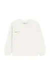 Mikina Pangaia KIDS' 365 MIDWEIGHT SWEATSHIRT bílá barva, 10000279