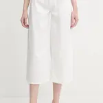 Kalhoty United Colors of Benetton dámské, bílá barva, high waist, 4LEDDF09P