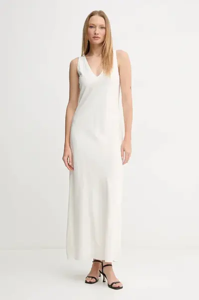 Šaty Calvin Klein béžová barva, maxi, K20K208355