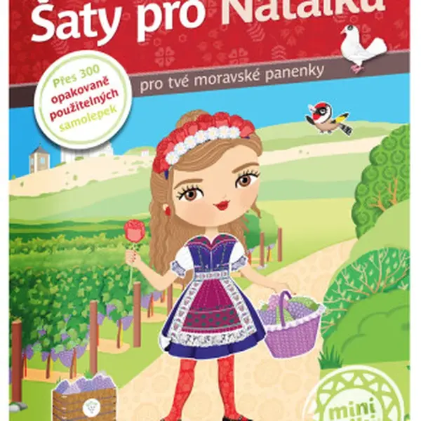 Šaty pro NATÁLKU ─ Kniha samolepek - Ema Potužníková, Lucie Jenčíková