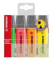 Sada zvýrazňovačů Stabilo Boss Original – 4ks Standard